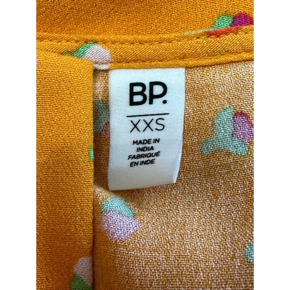 BP Sundress Above Knee Length Zip Closure Spaghetti Strap Floral Orange XXS NWOT - Picture 9 of 10